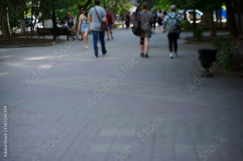 Fototapeta Naklejka Na Ścianę i Meble -  people walking on the street