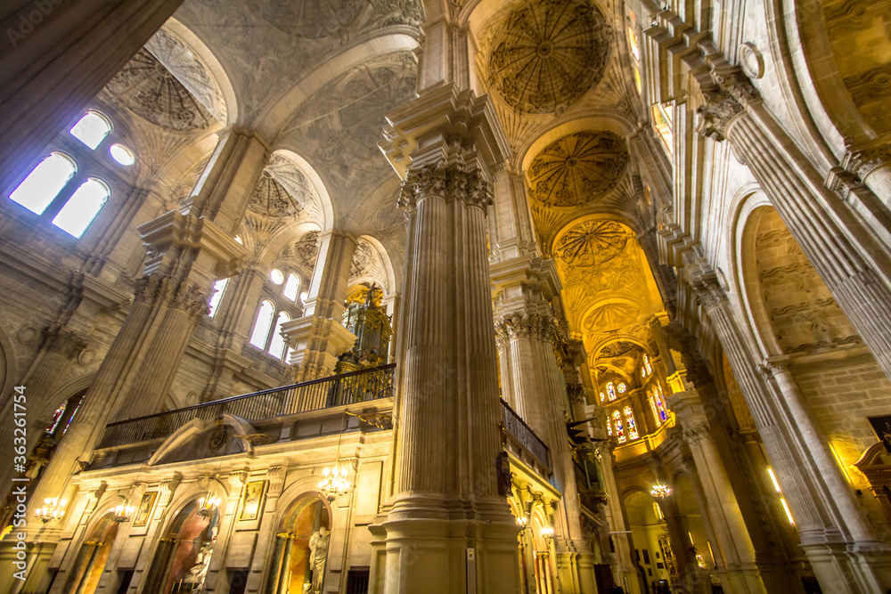 Interior view of the Cathedral Malaga, Spain Interior view of the Cathedral Malaga, Spain