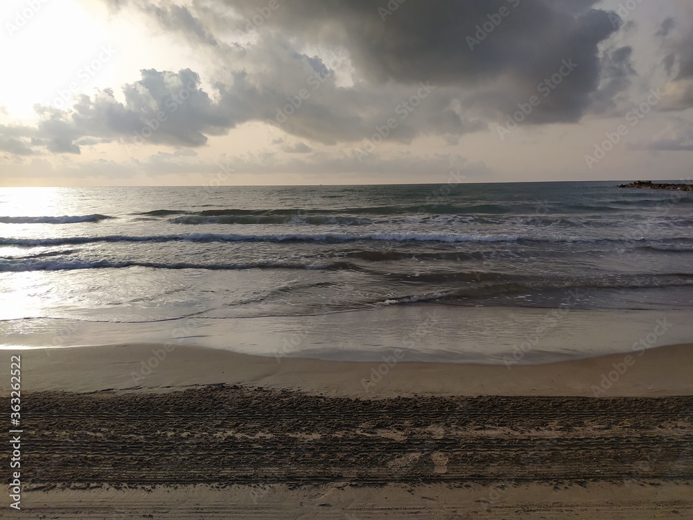 beach at sunset