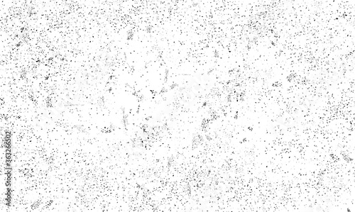 Scratch grunge background white and black. Grunge dust overlay texture background for banner and wallpaper. Dirty distress texture vector for poster and backdrop. Old paper, vector illustration © Marinko