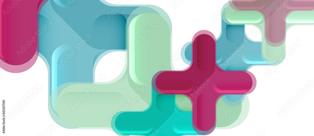 Glossy multicolored plastic style cross composition, x shape design, techno geometric modern abstract background. Trendy abstract layout template Glossy multicolored plastic style cross composition, x shape design, techno geometric modern abstract background. Trendy abstract layout template