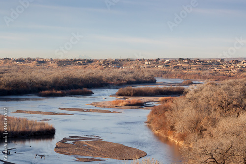 Fototapeta Naklejka Na Ścianę i Meble -  Landscape with a River in New Mexico