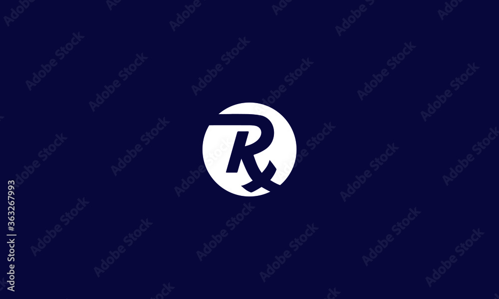 Alphabet letter icon symbol monogram logo RX Alphabet letter icon symbol monogram logo RX