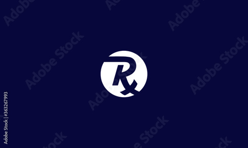 Alphabet letter icon symbol monogram logo RX