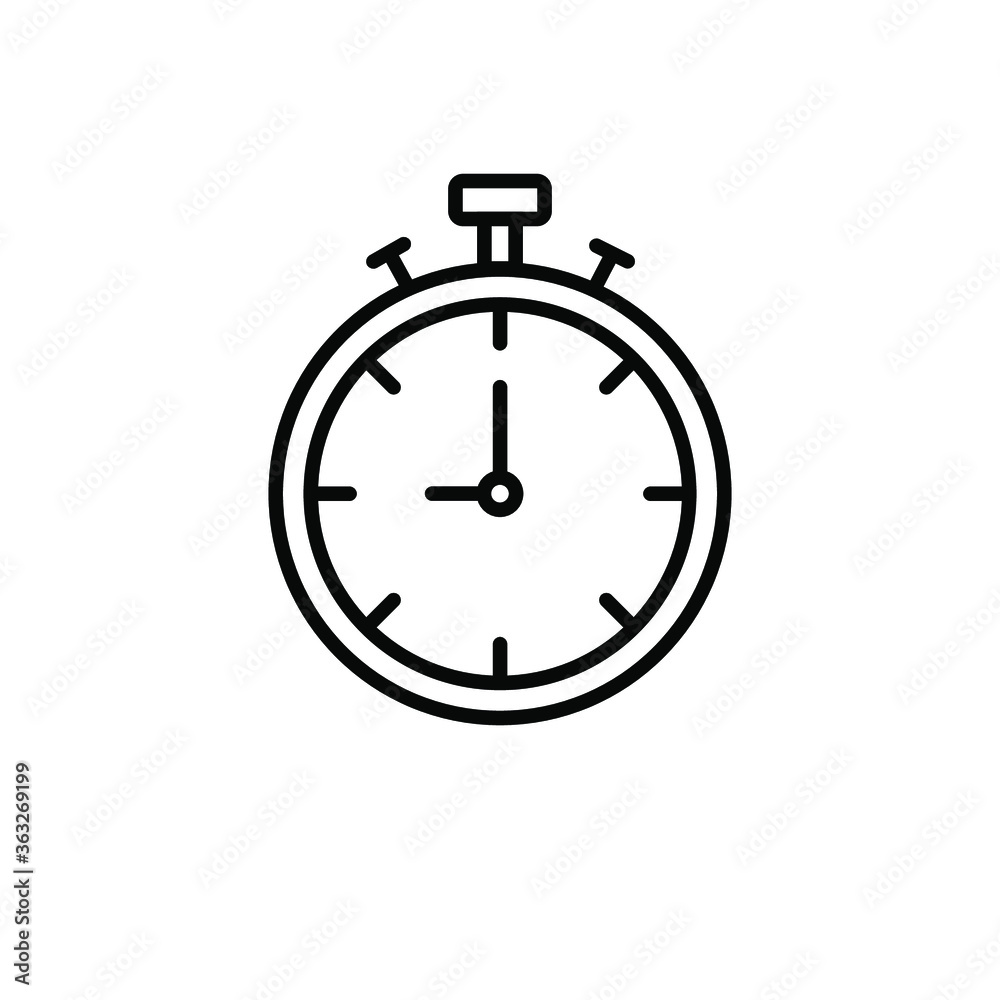 Stopwatch Icon Vector Logo Template Stopwatch Icon Vector Logo Template