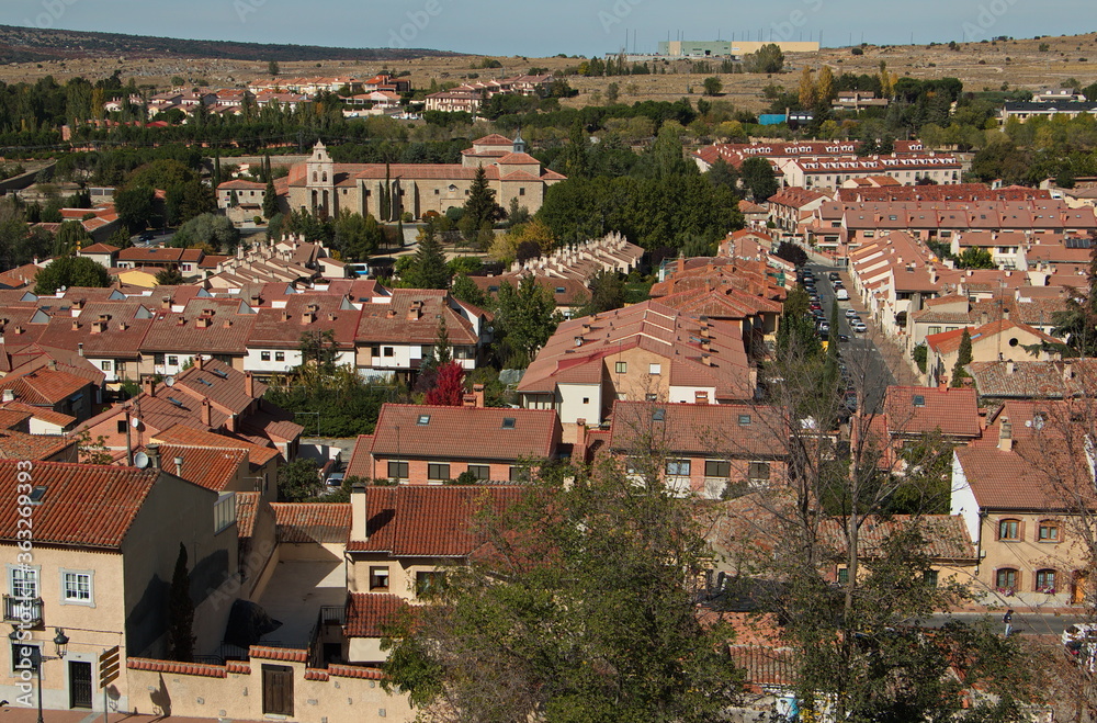 View of Avila from Walls of Avila,Castile and León,Spain,Europe
