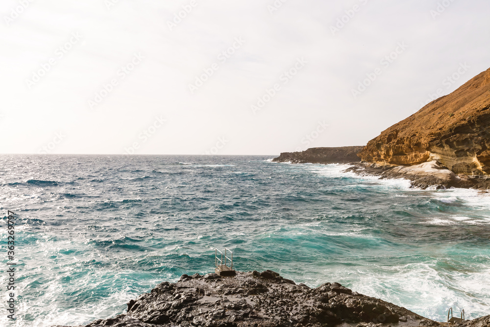 Atlantic ocean wild coast, Tenerife, Canary islands, Spain