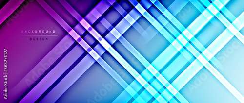 Bright gradient neon lines abstract background