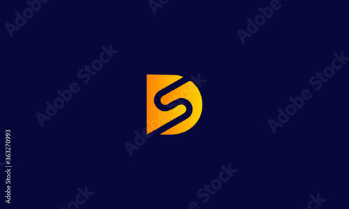 Alphabet letter icon symbol monogram logo DS