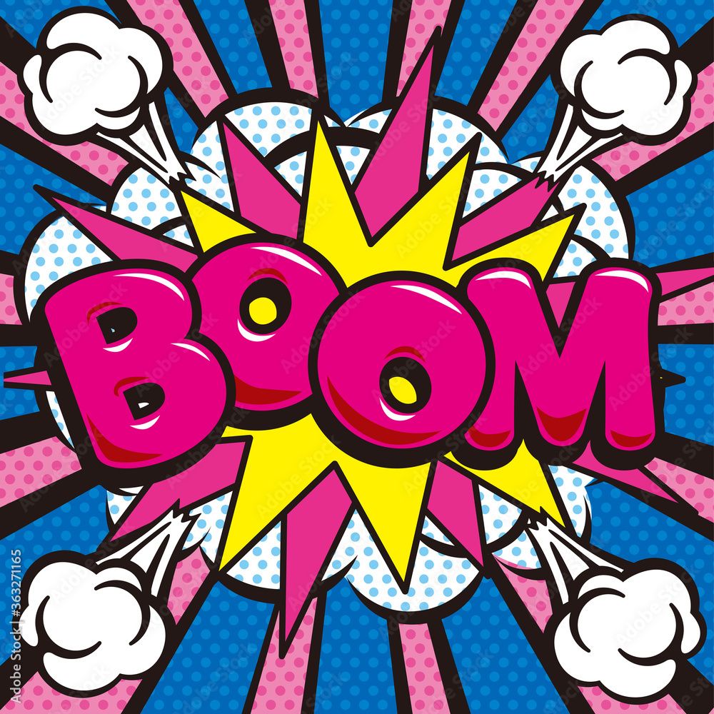 Obraz premium アメリカンコミック風吹き出し素材