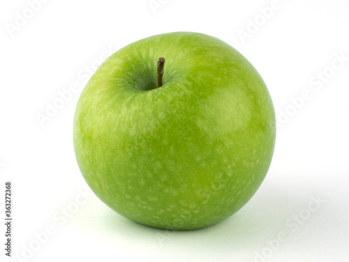 Isolated Green Apple on white background with clipping path