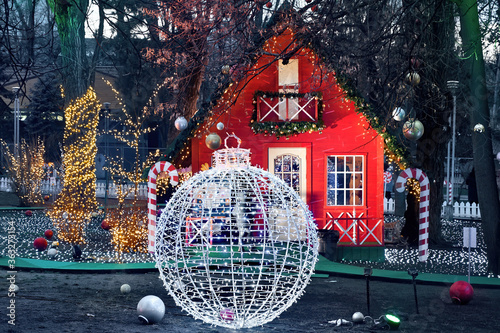 Christmas decorations in Chisinau, Moldova