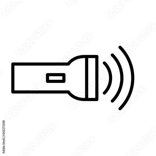 Flashlight Icon Vector Illustration Design in Trendy