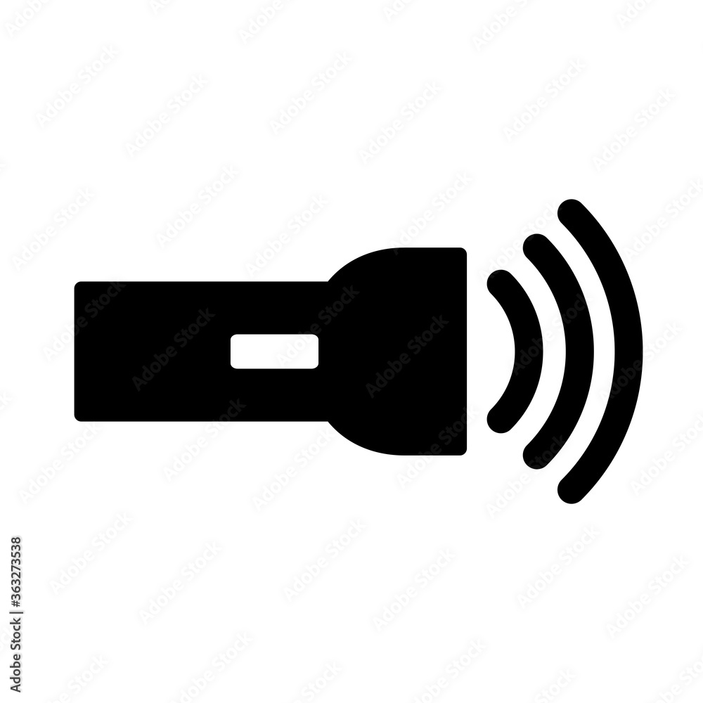 Flashlight Icon Vector Illustration Design in Trendy