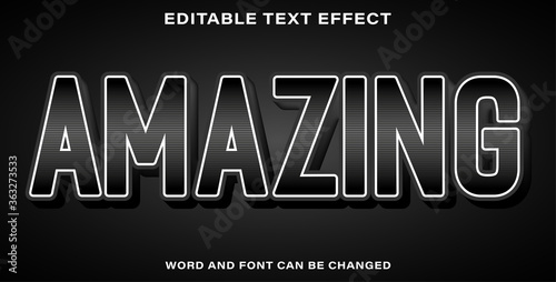 Editable text effect amazing