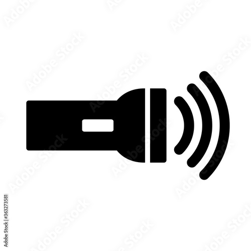Flashlight Icon Vector Illustration Design in Trendy