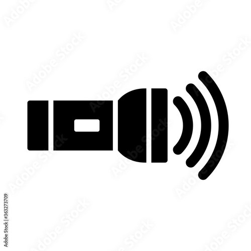 Flashlight Icon Vector Illustration Design in Trendy