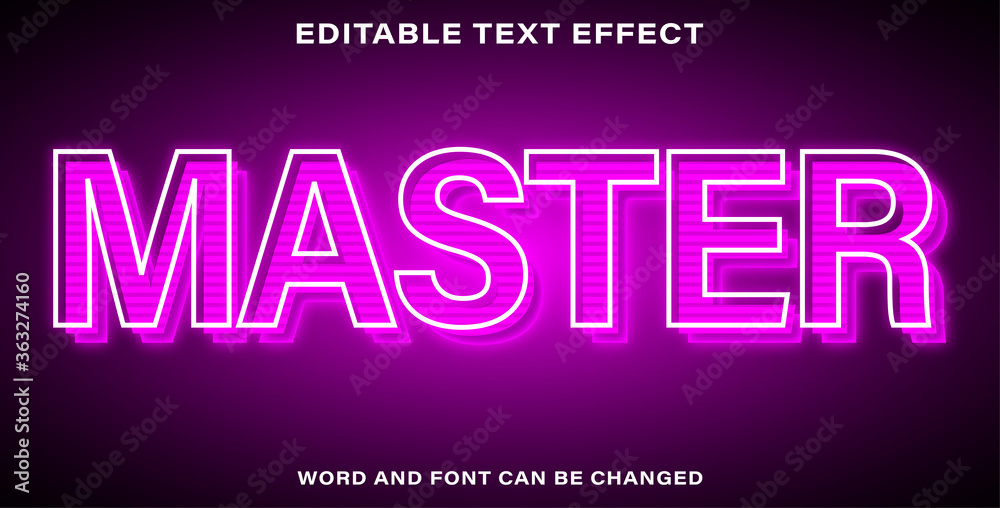 Editable text effect master