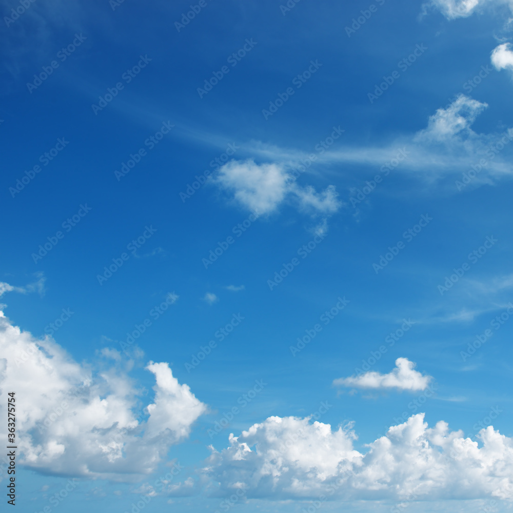 Beautiful white clouds against blue sky.