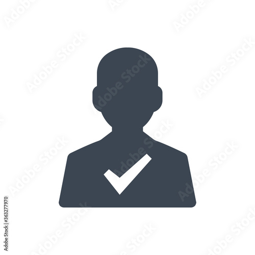 Account verify Icon. Approve, registered, user (Vector illustration)
