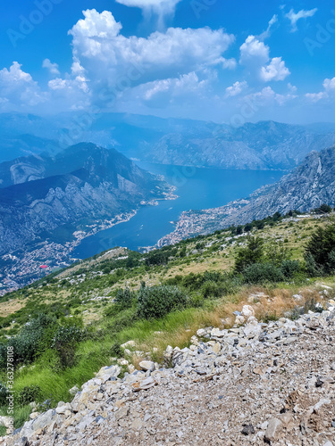 View of Kotor from a mountain, Montenegro