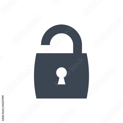 Lock Open Icon. security, secure, protection (vector illustration)