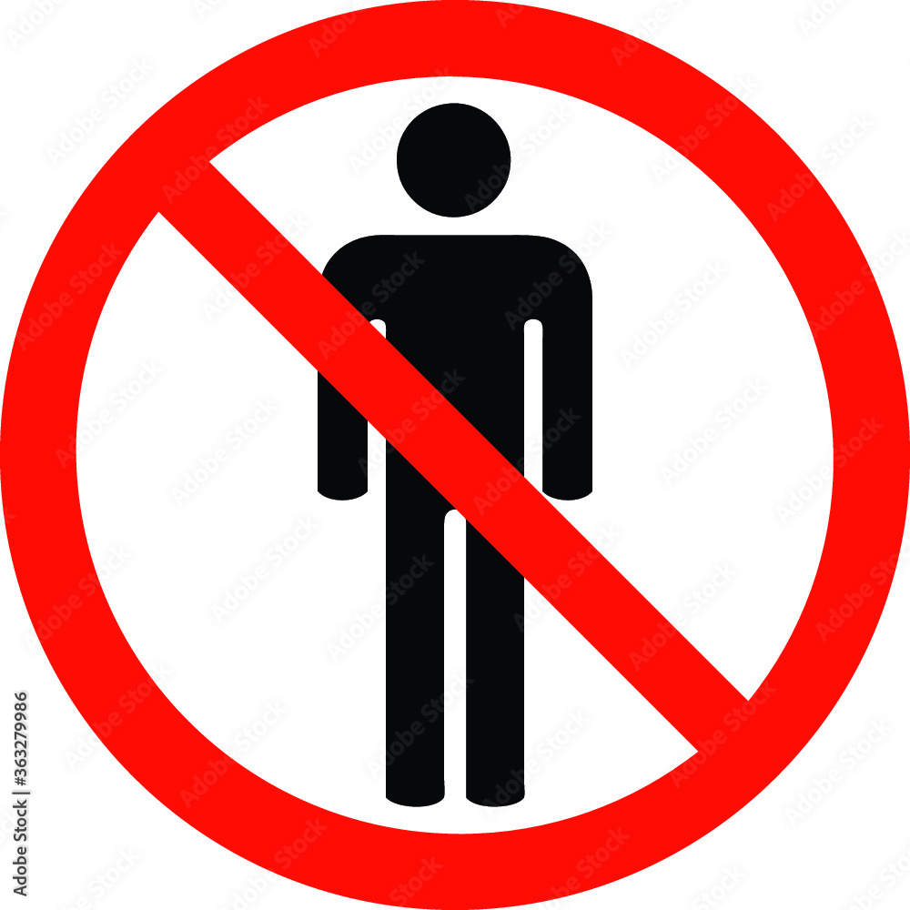 No People Allowed Sign, Vector Illustration. No People Allowed Sign, Vector Illustration.