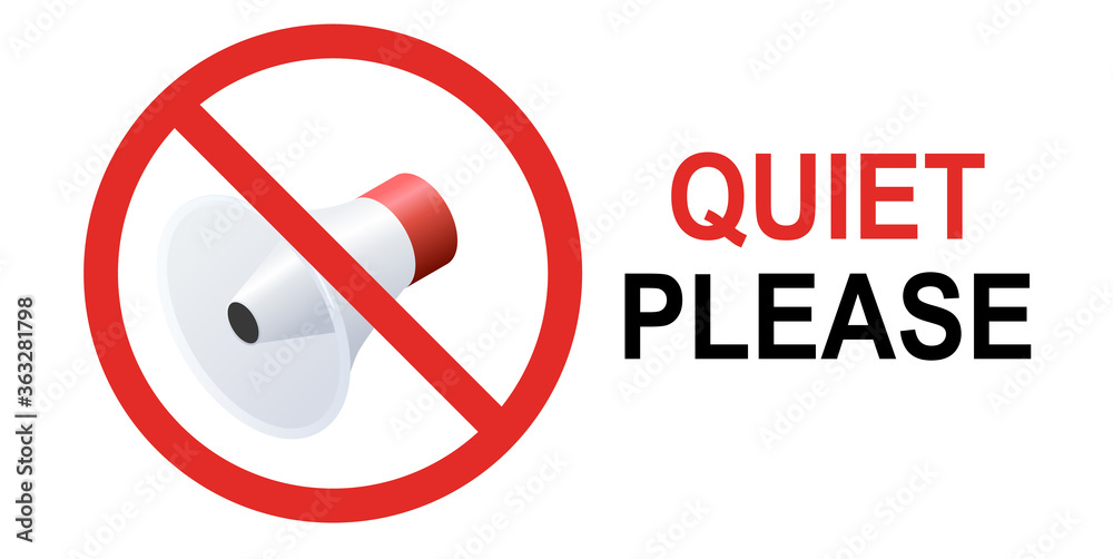 silence icon. noise ban sign. crossed megaphone vector illustration isolated on white silence icon. noise ban sign. crossed megaphone vector illustration isolated on white