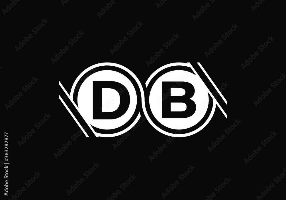 Initial Monogram Letter D B Logo Design Vector Template. D B Letter Logo Design Initial Monogram Letter D B Logo Design Vector Template. D B Letter Logo Design