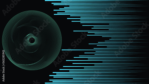 Speed Lines in arrow Form . Vector Illustration .Technology  Logo . Design element . Abstract Geometric shape . 