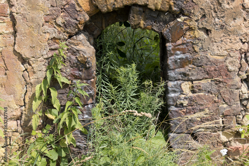Ruin of an old field stone oven