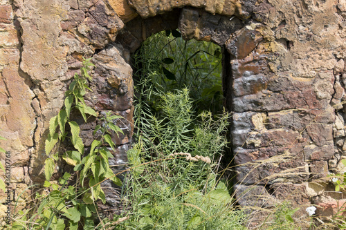 Obraz na płótnie Ruin of an old field stone oven w salonie