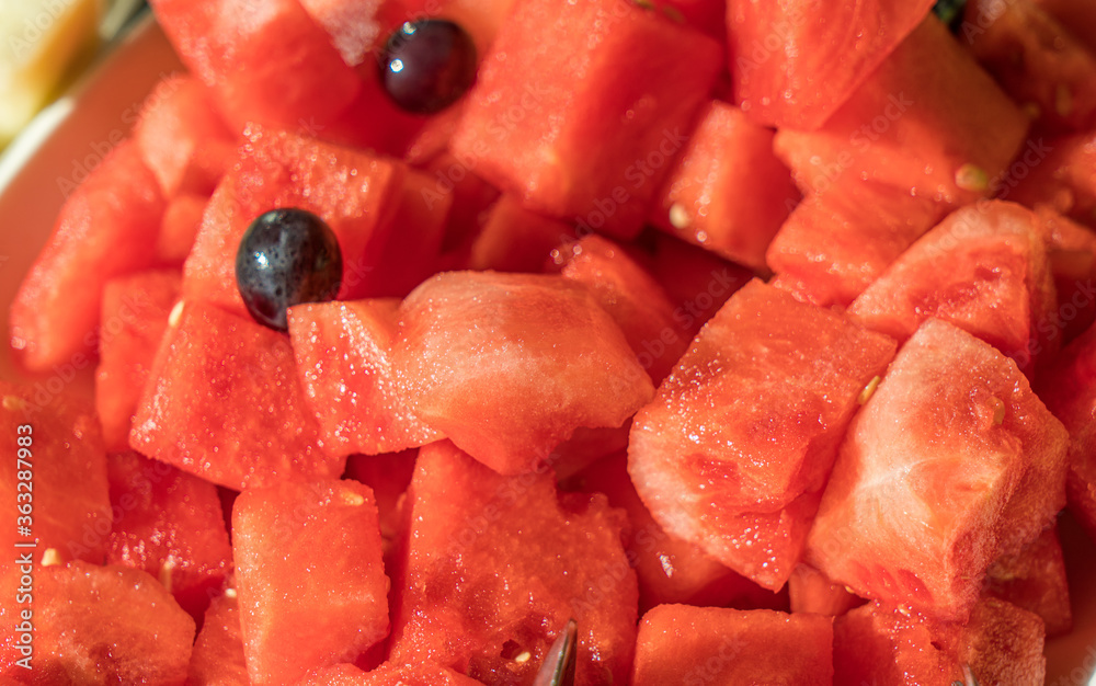 watermelon on the buffet bar watermelon on the buffet bar