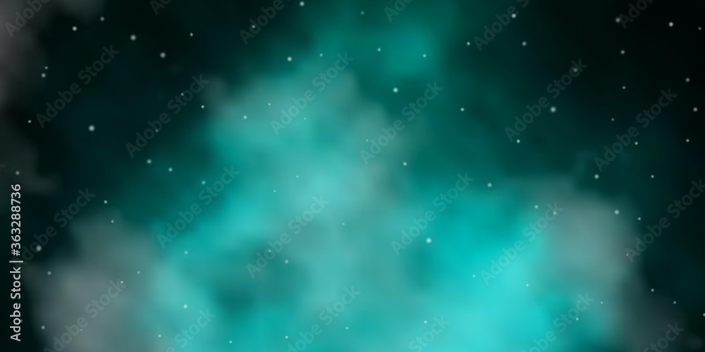 Fototapeta premium Dark Green vector template with neon stars. Modern geometric abstract illustration with stars. Pattern for wrapping gifts.