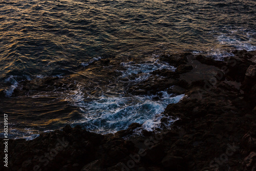 Atlantic ocean wild coast  Tenerife  Canary islands  Spain