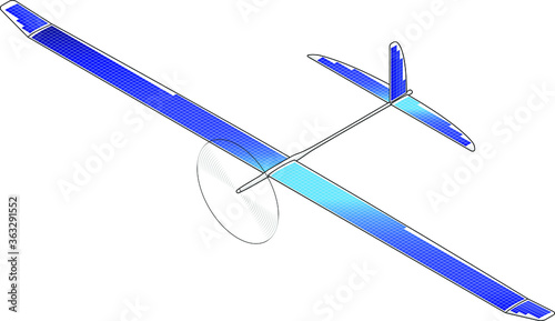 A solar-powered drone covered in solar cells.