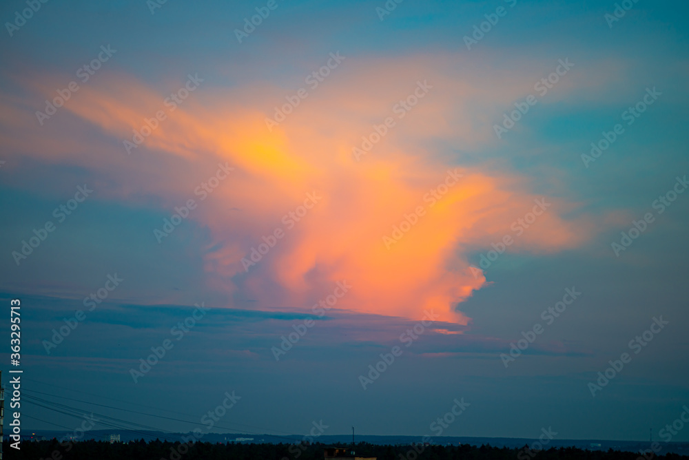 Clouds in sunset