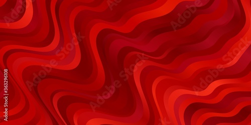 Light Red vector template with lines. Bright illustration with gradient circular arcs. Pattern for ads, commercials.