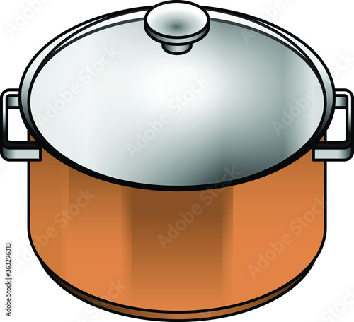 A satin-finish copper Dutch oven with a stainless steel interior and a glass lid.