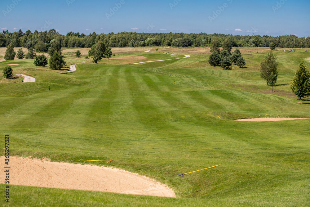 Golf course on a sunny day