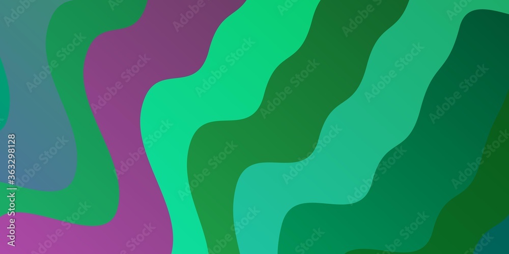 Light Pink, Green vector pattern with wry lines. Brand new colorful illustration with bent lines. Design for your business promotion. Light Pink, Green vector pattern with wry lines. Brand new colorful illustration with bent lines. Design for your business promotion.