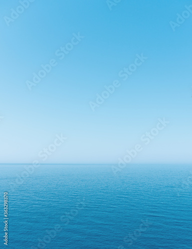 Fototapeta Naklejka Na Ścianę i Meble -  Minimalistic landscape, sea, sky and horizon