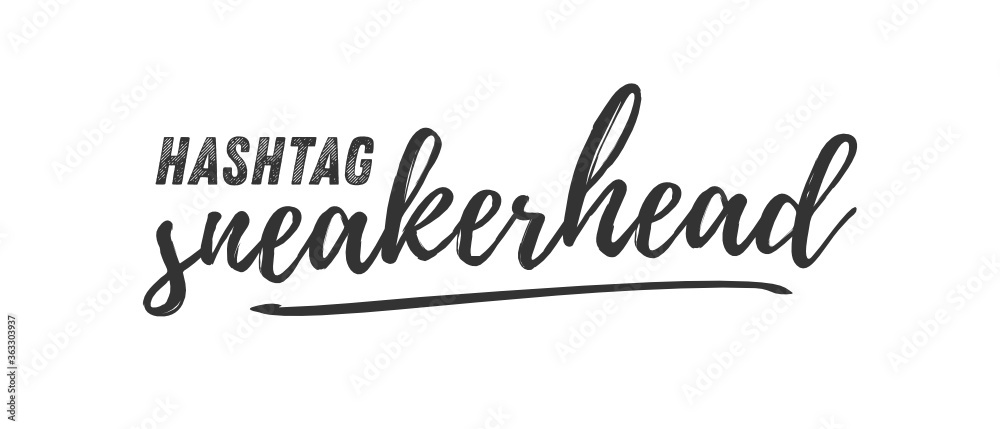 Hashtag Sneakerhead Vector Illustration Background