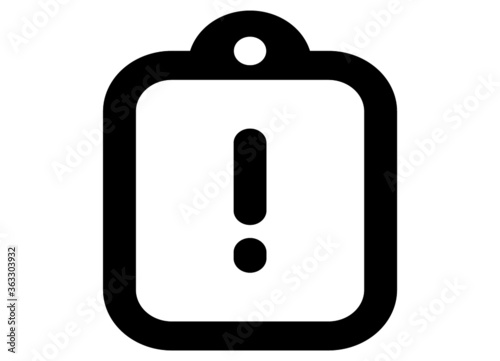 assignment turned in line single icon