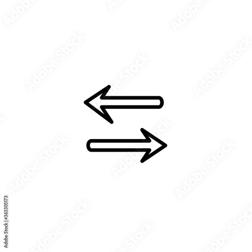 left right arrow icon for mobile concept and web apps design photo