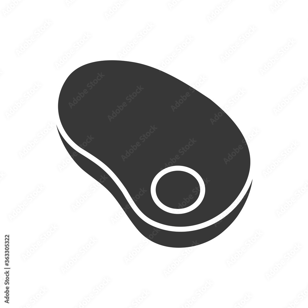 beef steak icon, silhouette style beef steak icon, silhouette style