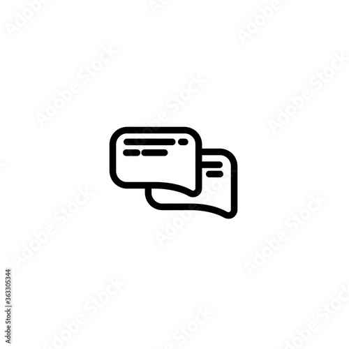conversational bubble line icon on white background