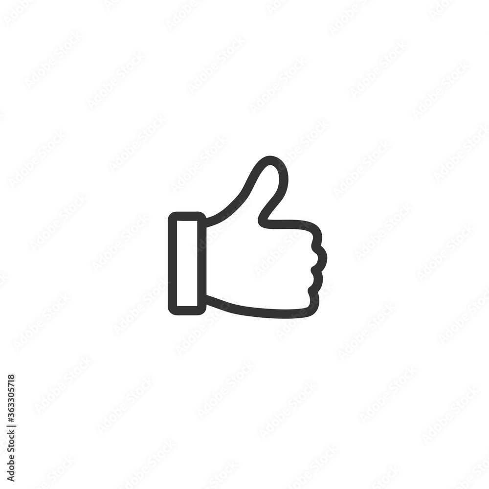 Like line icon on white background Like line icon on white background