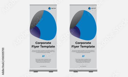 Roll up banner design print template