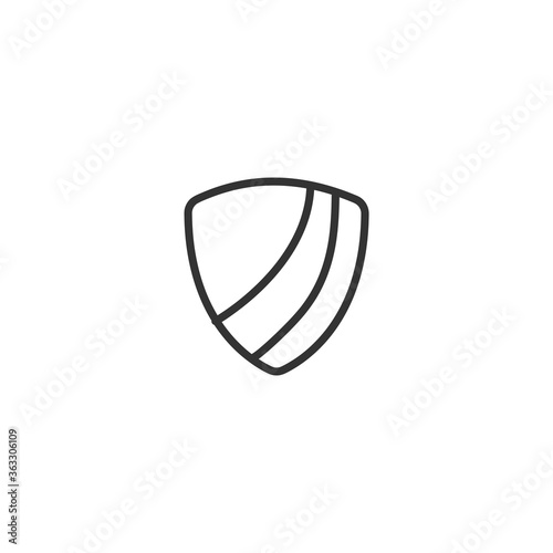 Shield line icon on white background Free Download Shield line icon on white background - GFXLoad